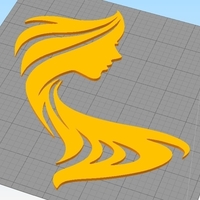 WOMAN SILHOUETTE FACE WALL DECORATION 1 - Thumbnail 3