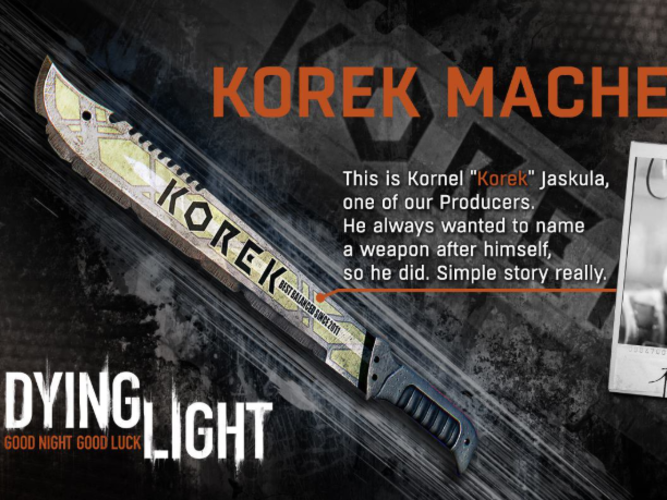 Dying Light - Korek Machete cosplay weapon 3D Print 213383.