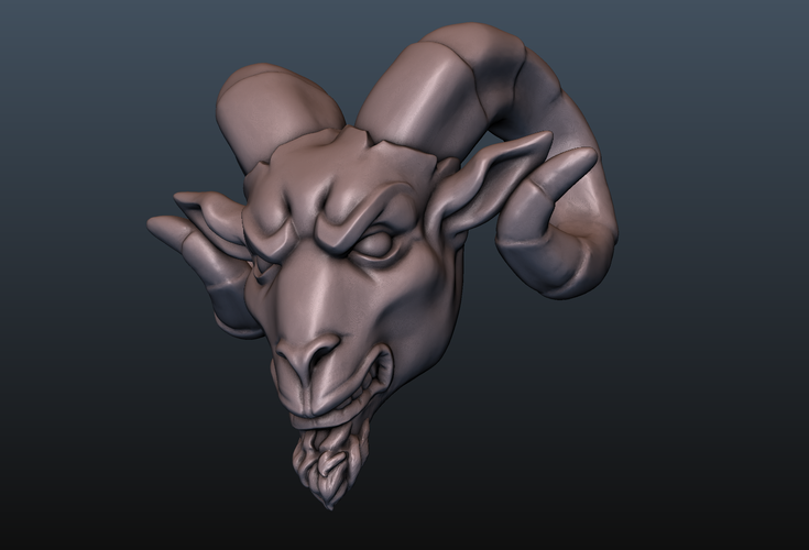 Ram head 3D Print 213488