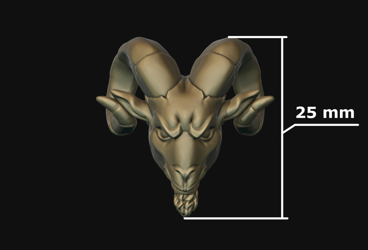 Ram head 3D Print 213489