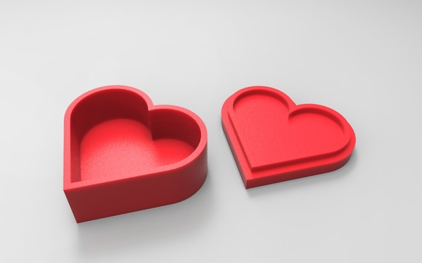 Medium Heart jewelry box 3D Printing 21356
