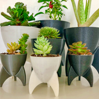 Retro Rocket Planter / Pencil Cup - Thumbnail 4