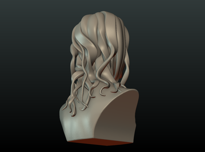 ​Woman Head and Hairstyle 3D Print 213731