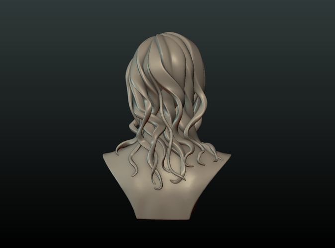 ​Woman Head and Hairstyle 3D Print 213733