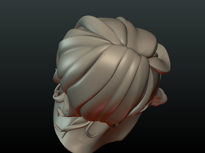 ​Woman Head and Hairstyle 3D Print 213739