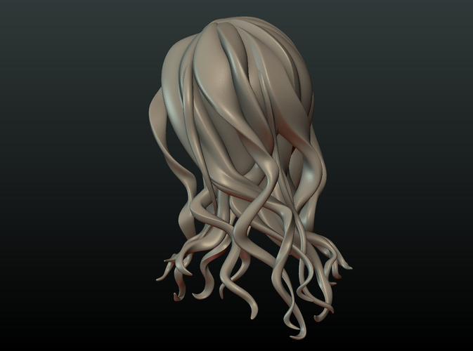 ​Woman Head and Hairstyle 3D Print 213745