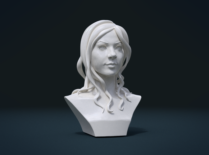 ​Woman Head and Hairstyle 3D Print 213754