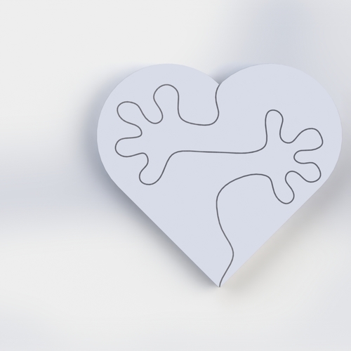 2 Hearts 3D Print 214008