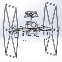 TINY TIE - 3D PRINTABLE INDOOR FPV TIE FIGHTER QUADCOPTER  - Thumbnail 10