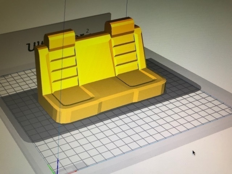 Seat Rear 1/10 rc scale / Siège Banquette arrière
