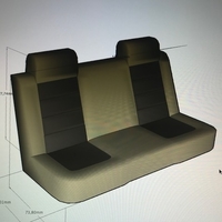 Seat Rear 1/10 rc scale / Siège Banquette arrière - Thumbnail 2