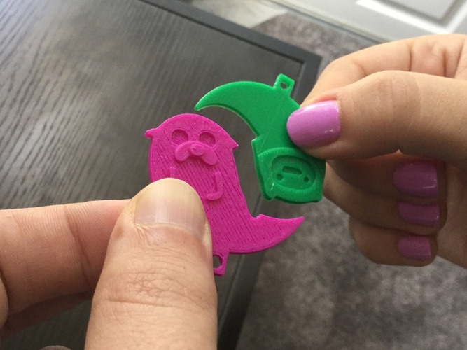Finn & Jake Friendship Keychains 3D Print 21434