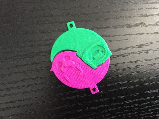 Finn & Jake Friendship Keychains 3D Print 21435