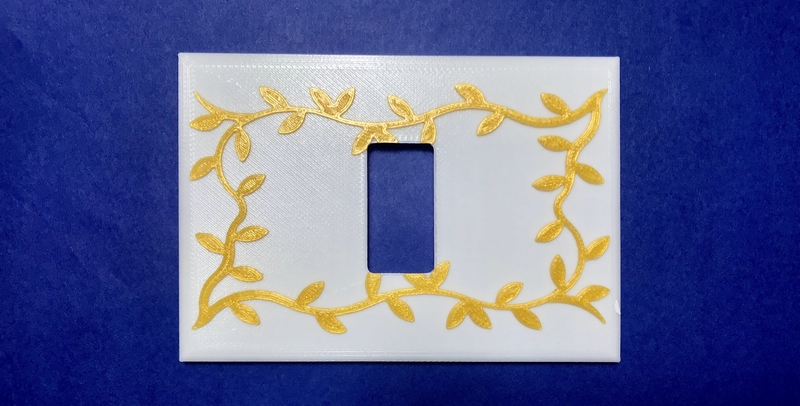Switch plate with trees branches - BTicino model