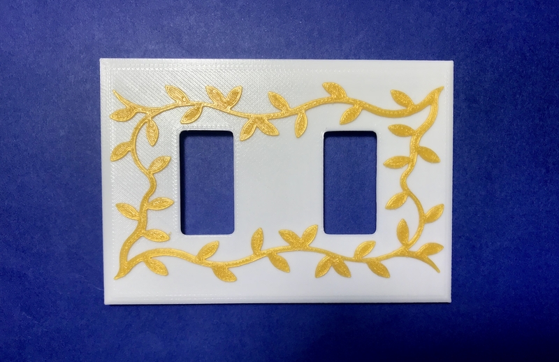 Switch plate with trees branches - BTicino model