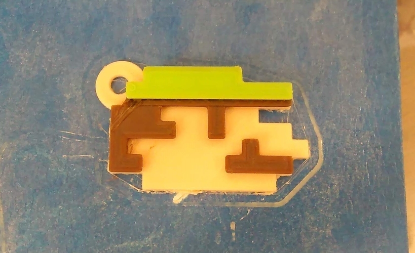 Pixel keychain Mario/Luigi 3D Print 214444