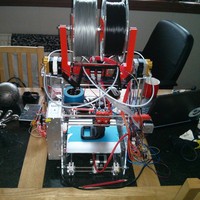 Prusa i3, dual bowden stepper motor mounts and filament guide - Thumbnail 2