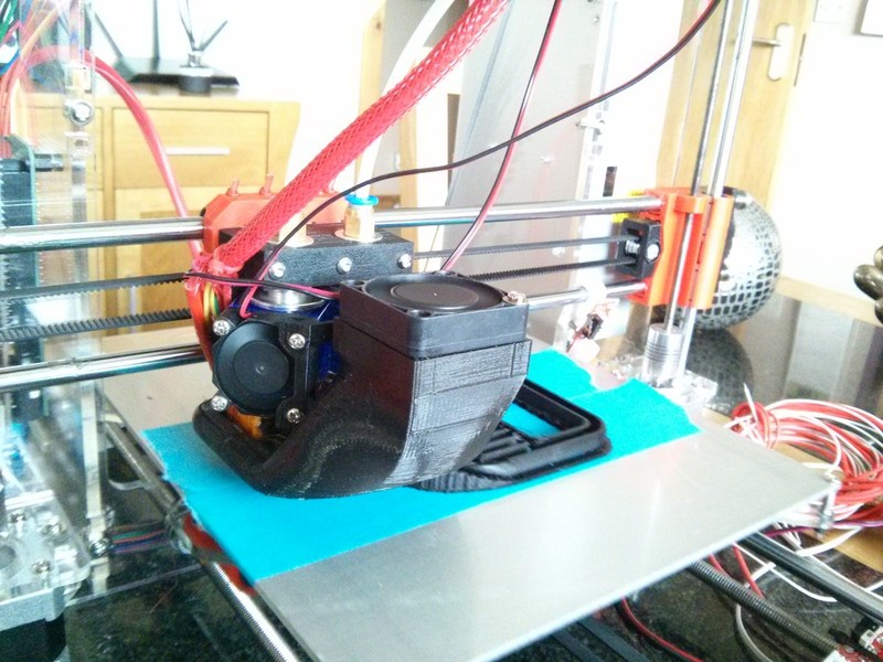 Prusa i3 dual e3dV6 bowden, mount and print cooler shroud