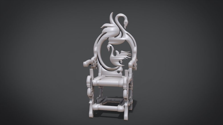 Unique Chair with a Goose motif model 3D Print 214661