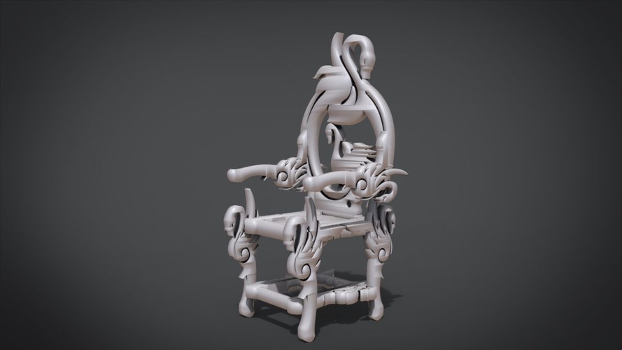 Unique Chair with a Goose motif model 3D Print 214662