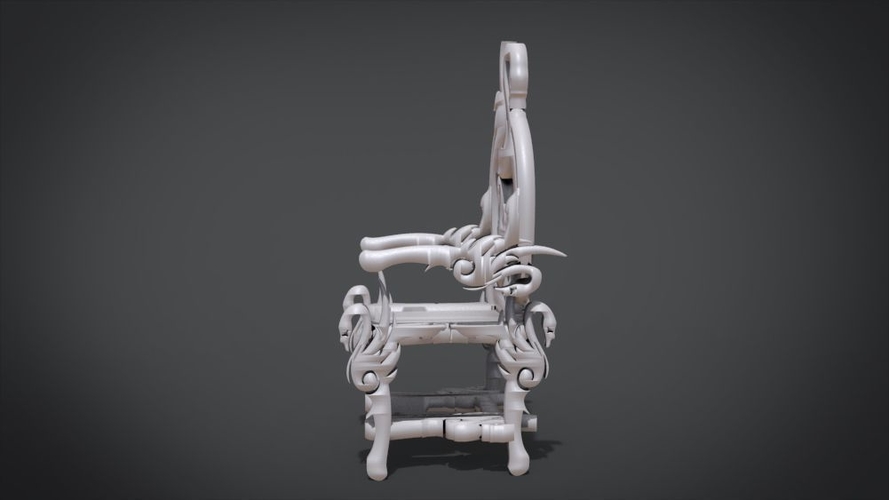 Unique Chair with a Goose motif model 3D Print 214663