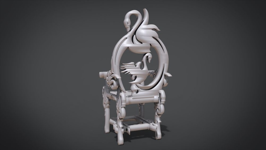 Unique Chair with a Goose motif model 3D Print 214665