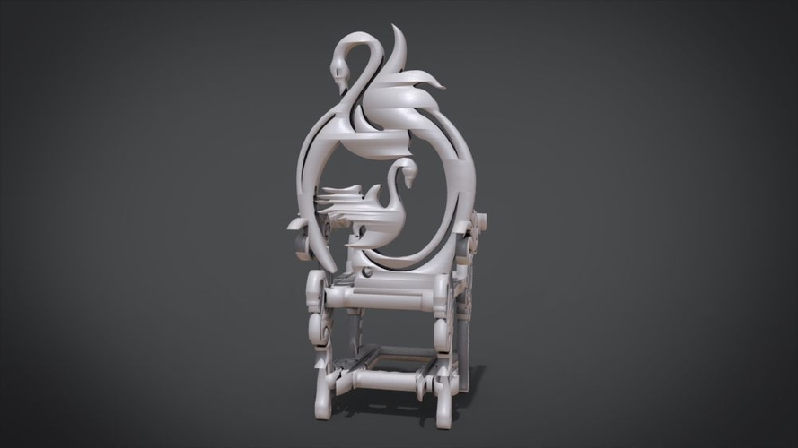 Unique Chair with a Goose motif model 3D Print 214666