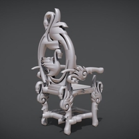 Unique Chair with a Goose motif model - Thumbnail 8