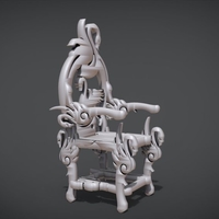 Unique Chair with a Goose motif model - Thumbnail 10