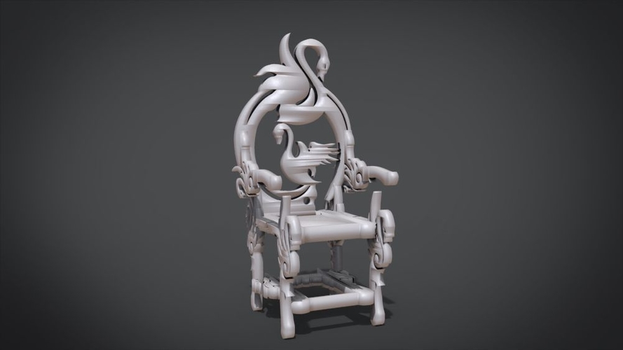 Unique Chair with a Goose motif model 3D Print 214670