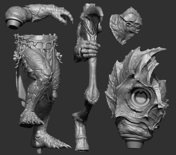 Turtle Barbarian Statue Kit 3D Print 214732