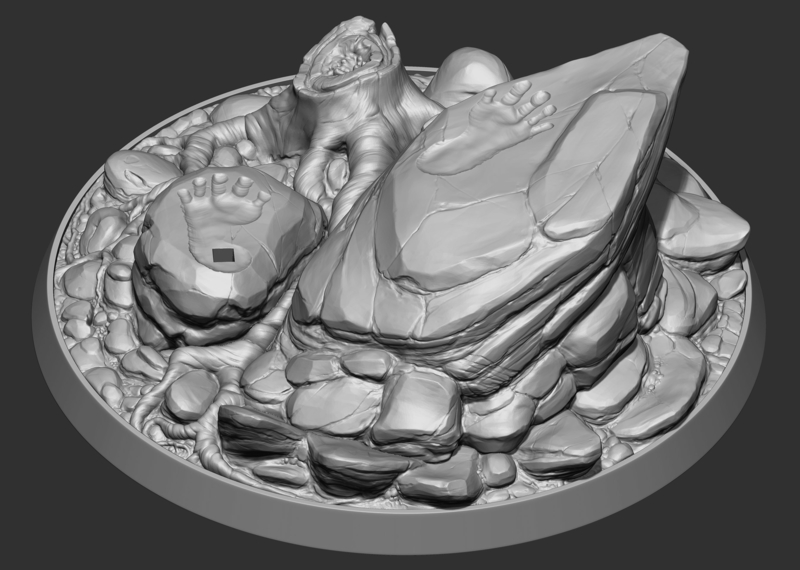 Turtle Barbarian Statue - Base