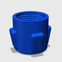 Small SCUBA - DIN Regulator Dust Cap 01 3D Printing 214931