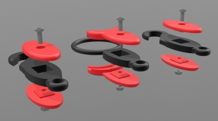SCUBA - Carabiner Type - LP Hose Clip 3D Print 214941