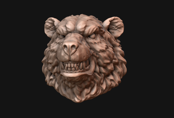 Bear head 3D Print 214959