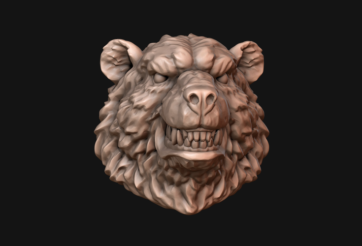 Bear head 3D Print 214960