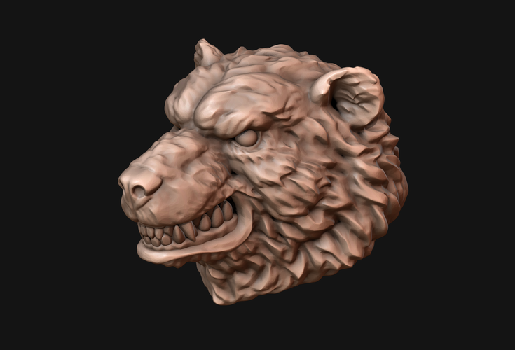Bear head 3D Print 214961