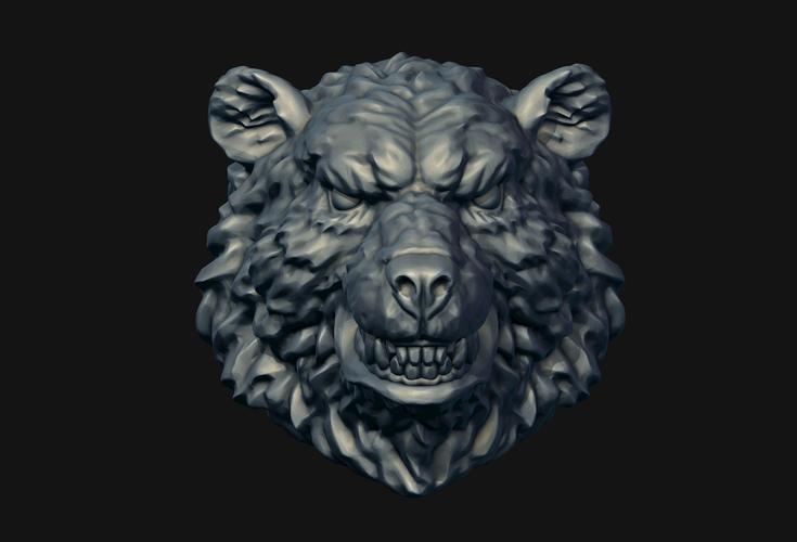 Bear head 3D Print 214966