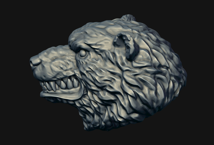 Bear head 3D Print 214972