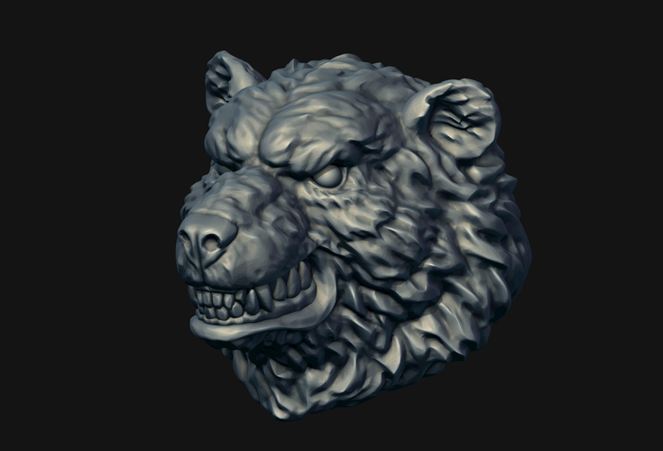 Bear head 3D Print 214973