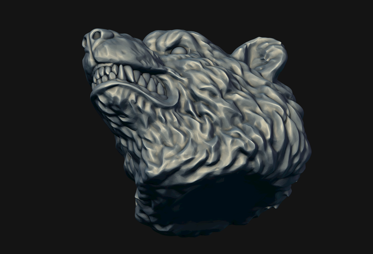 Bear head 3D Print 214975