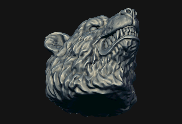 Bear head 3D Print 214976