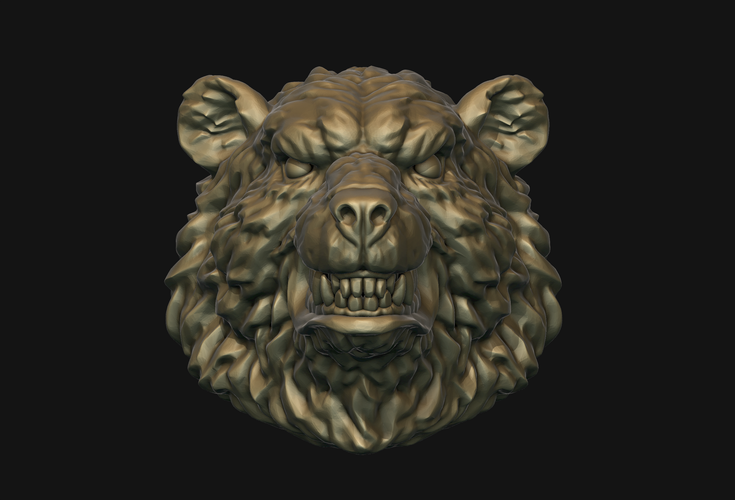 Bear head 3D Print 214977