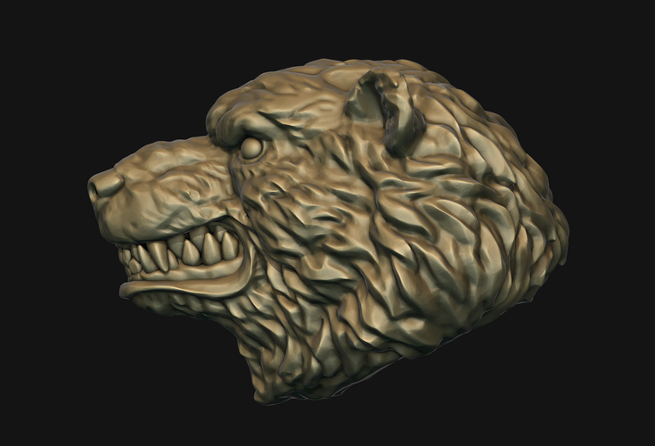 Bear head 3D Print 214978