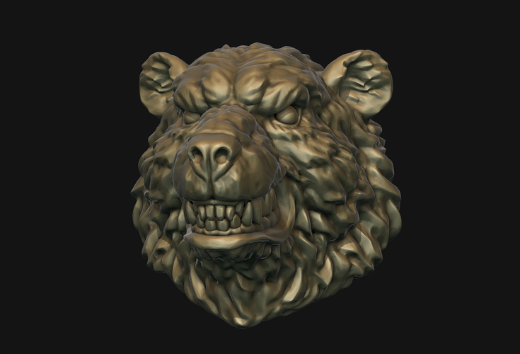 Bear head 3D Print 214980