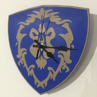 Small World Of Warcraft Emblem of the Alliance Clock 3D Printing 214993
