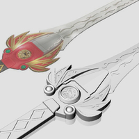 Power rangers Legacy Red Ranger Sword 3D print model - Thumbnail 2
