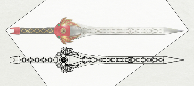 Power rangers Legacy Red Ranger Sword 3D print model - Pinshape