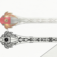 Power rangers Legacy Red Ranger Sword 3D print model - Thumbnail 3