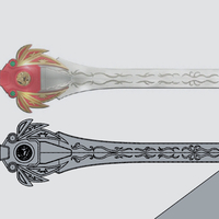 Power rangers Legacy Red Ranger Sword 3D print model - Thumbnail 4